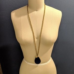 Cobalt and gold statement necklace